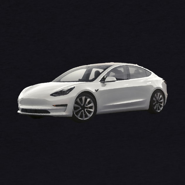 Tesla Model 3 Oil Painting by LazarIndustries